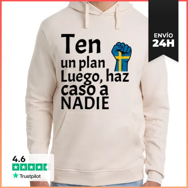 Sudadera Unisex Con Capucha Viva Suecia LaTostadora