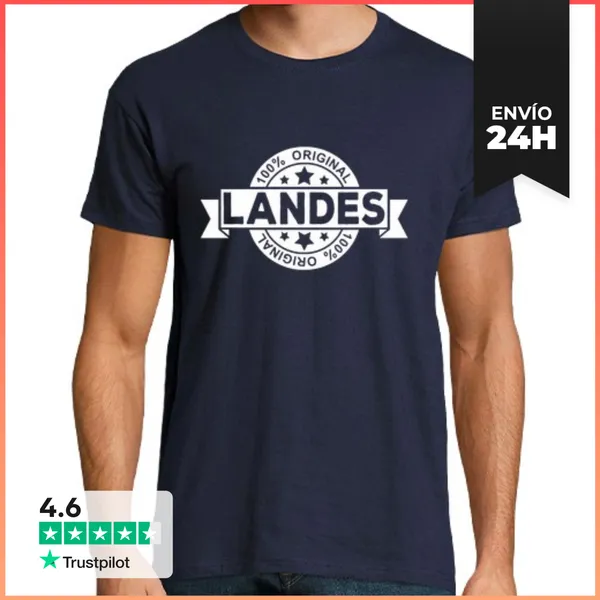 Camiseta Hombre Clásica Departamento De Landas 40 LaTostadora