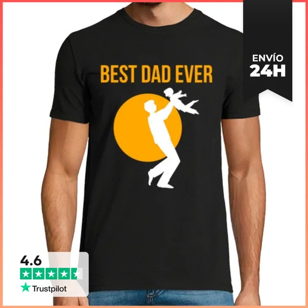 Camiseta Hombre Clásica BEST DAD EVER LaTostadora