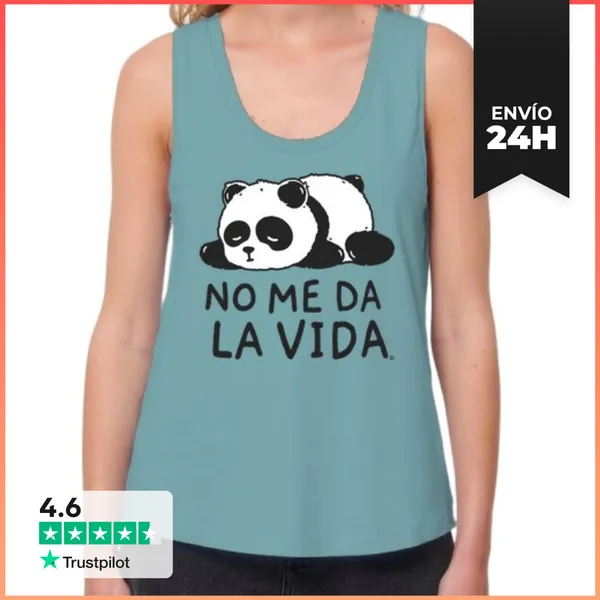 Camiseta Mujer Sin Mangas, Loose Fit No Me Da La Vida LaTostadora