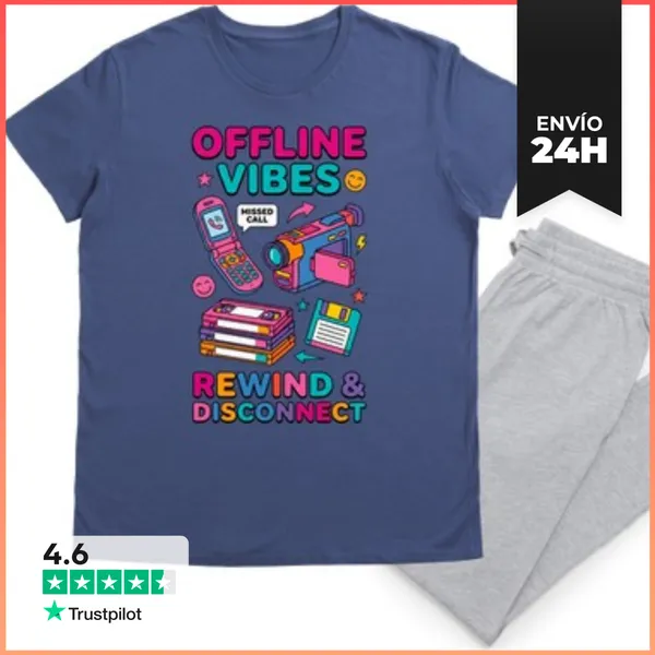 Pijama Vibras Fuera De Línea Rebobinar Desconectar - Tecnología