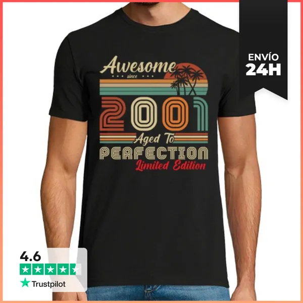 Camiseta Hombre Clásica Awesom Since 2001 LaTostadora