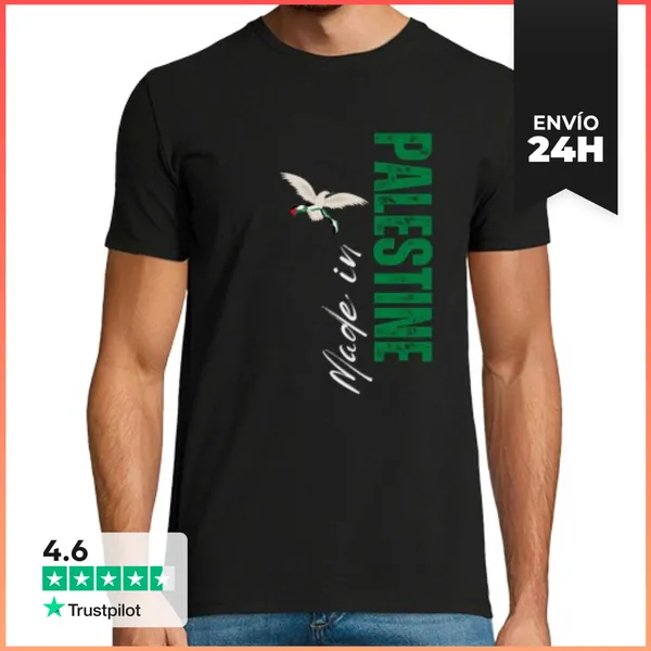 Camiseta Hombre Clásica Hecho En Palestina, Amo Palestina