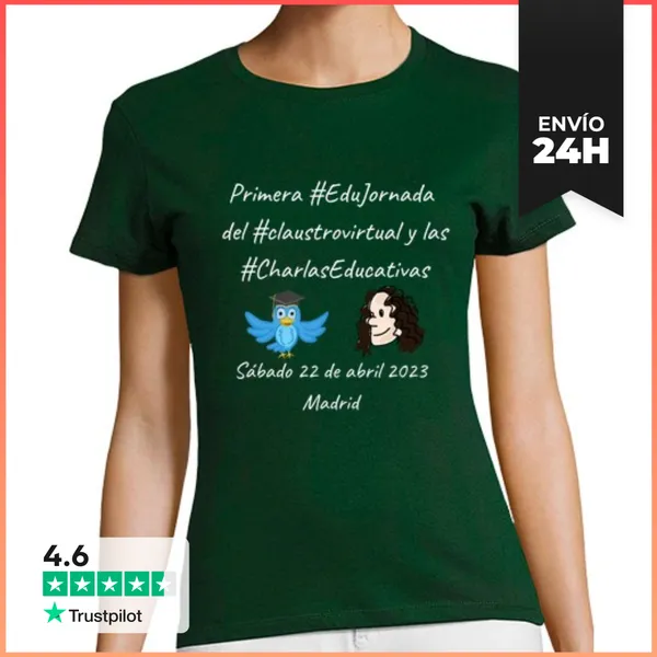 Camiseta Mujer Clásica Jornadas Madrid Blanco LaTostadora