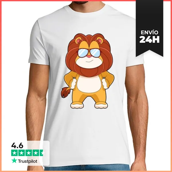 Camiseta Hombre Clásica Gafas De Sol De León LaTostadora