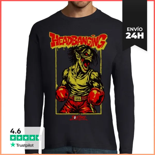 Camiseta Hombre Manga Larga Eren Boxeo LaTostadora