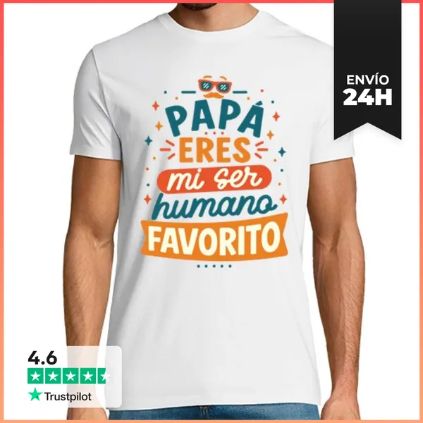 Camiseta Hombre Clásica Mi Ser Humano Favorito Regalos Día Del