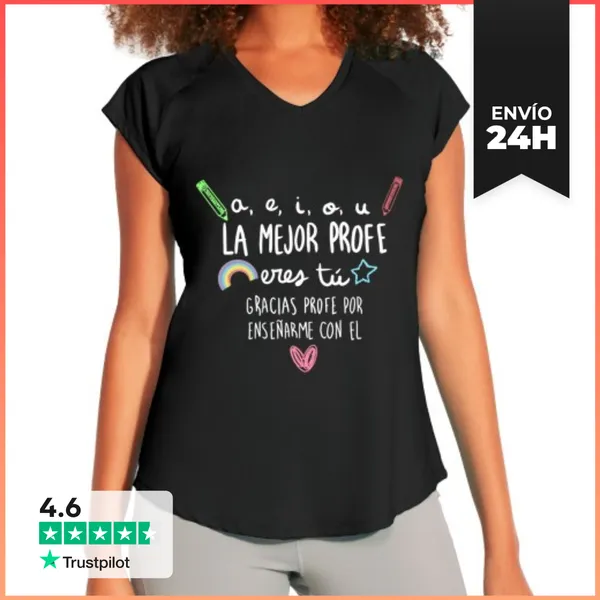 Camiseta Deportiva Mujer La Mejor Profe LaTostadora
