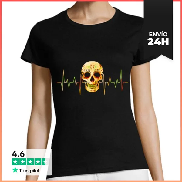 Camiseta Mujer Clásica Latido Del Corazón Latido Del Corazón M
