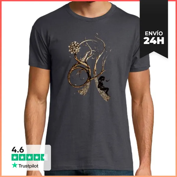 Camiseta Hombre Clásica Hombre Manga Corta Duende Rosaespina