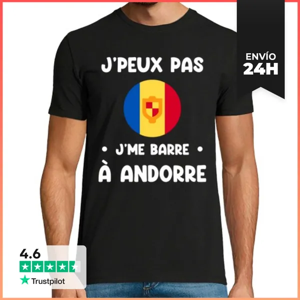 Camiseta Hombre Clásica No Puedo Me Voy A Andorra LaTostadora
