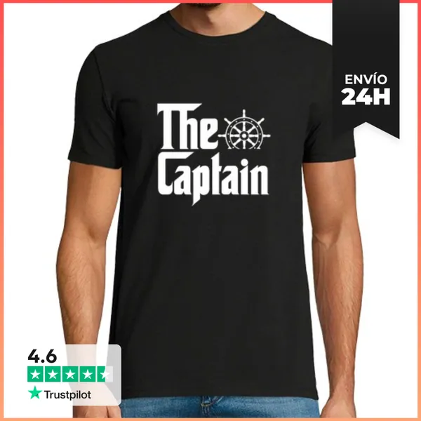 Camiseta Hombre Clásica El Capitán Trabajo Regalos Para Padre M