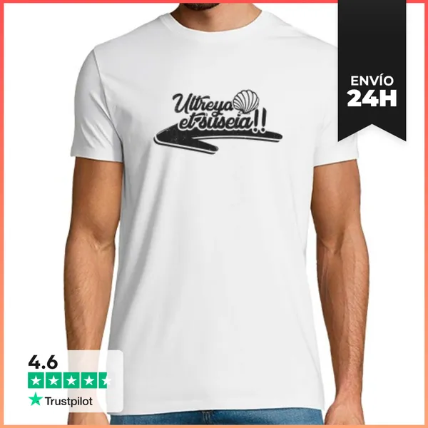 Camiseta Hombre Clásica Ultreya Et Suseia!! (Negro) LaTostadora