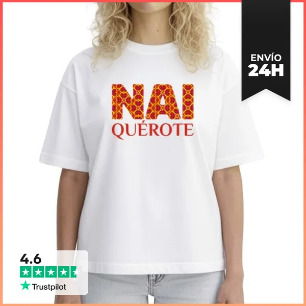 Camiseta Mujer Boxy Nai Quérote Rojo LaTostadora