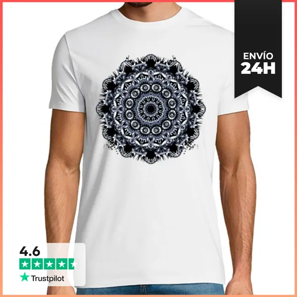 Camiseta Hombre Clásica Pájaro Fractal LaTostadora