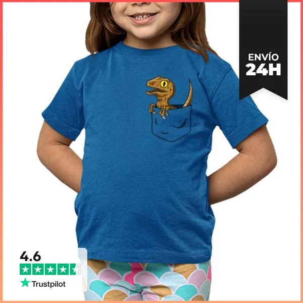 Camiseta Clásica Para Niños Pocket Raptor LaTostadora