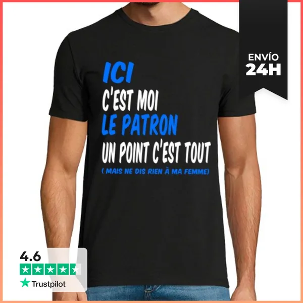 Camiseta Hombre Clásica Yo Soy El Jefe LaTostadora