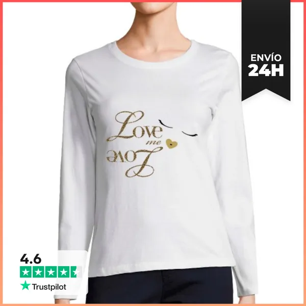 Camiseta Mujer Manga Larga Love Leopardo LaTostadora