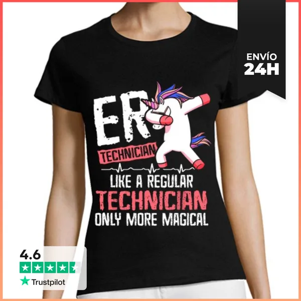 Camiseta Mujer Clásica Técnico De Emergencias Mágicas En La Sala