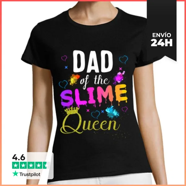 Camiseta Mujer Clásica Papá De La Corona De La Reina Del Slime