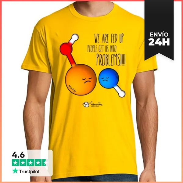Camiseta Hombre Clásica Sosa&Clorhídrico (fondos Claros)
