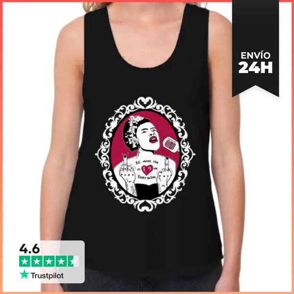 Camiseta Mujer Sin Mangas, Loose Fit Lady Day LaTostadora