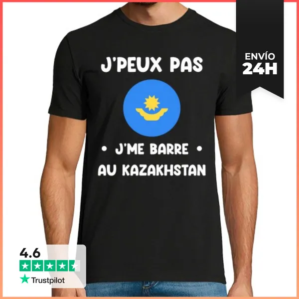 Camiseta Hombre Clásica No Puedo Me Voy A Kazajistán LaTostadora