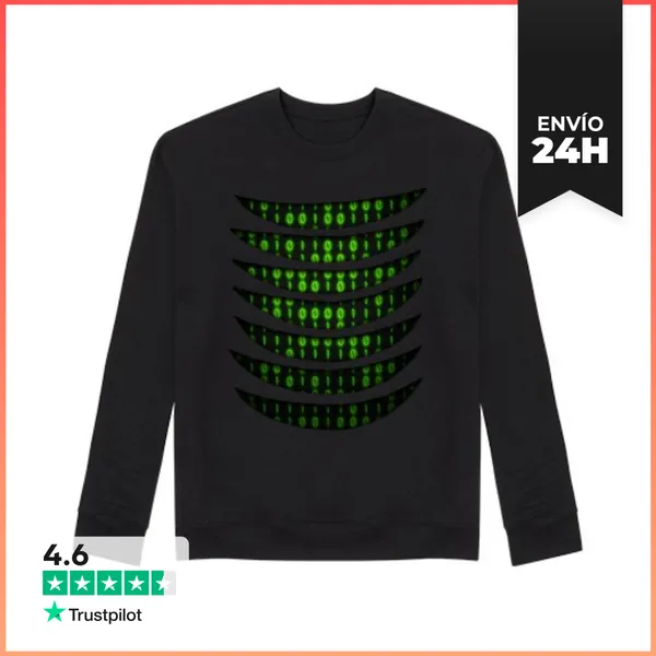 Sudadera Unisex Binary Code Inside LaTostadora
