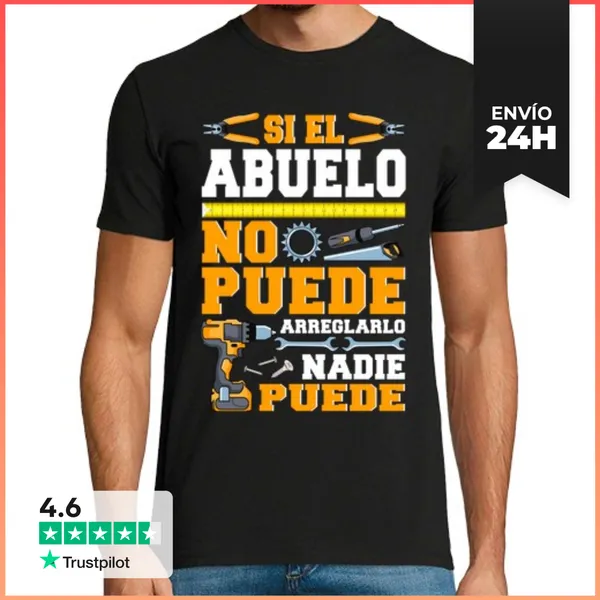 Camiseta Hombre Clásica Si El Abuelo No Puede Arreglarlo Nadie