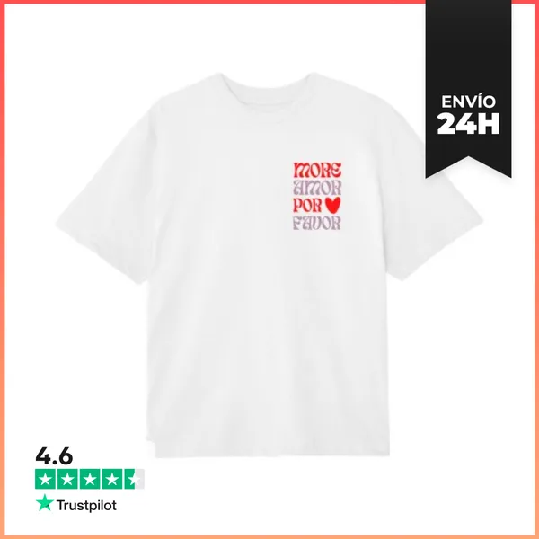 Camiseta Oversize Más Amor LaTostadora