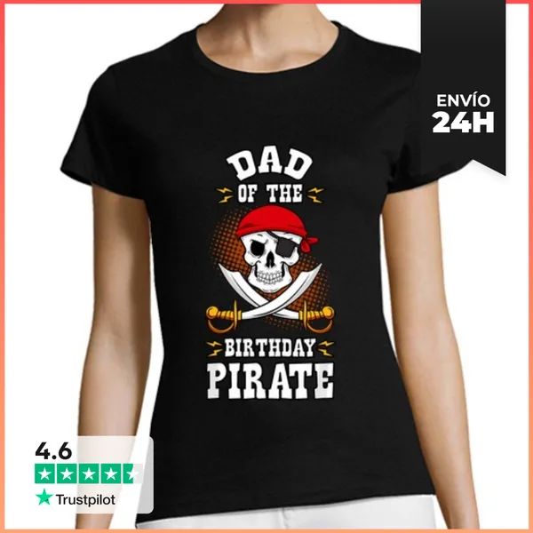 Camiseta Mujer Clásica Papá Uno Primer Cumpleaños A Juego