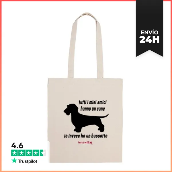 Bolsa De Tela Ita Dachshund De Pelo Duro - Dachshund LaTostadora