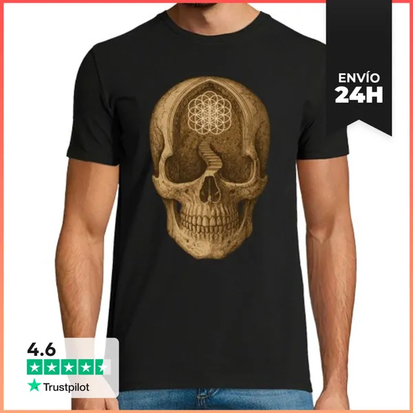 Camiseta Hombre Clásica Camino Hacia La Flor De La Vida Interio