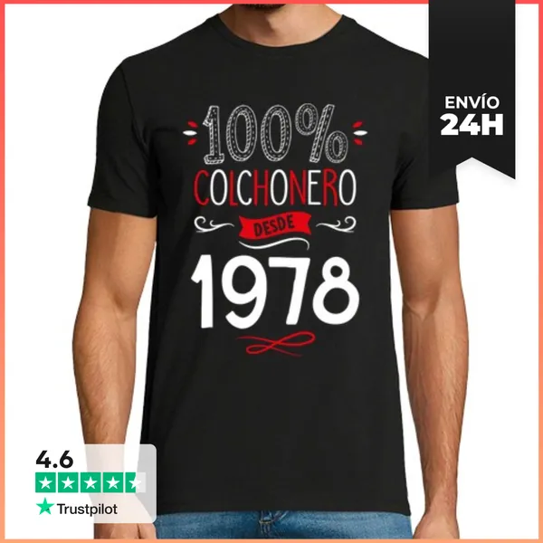 Camiseta Hombre Clásica 100 Por 100 Colchonero Desde 1978, 47