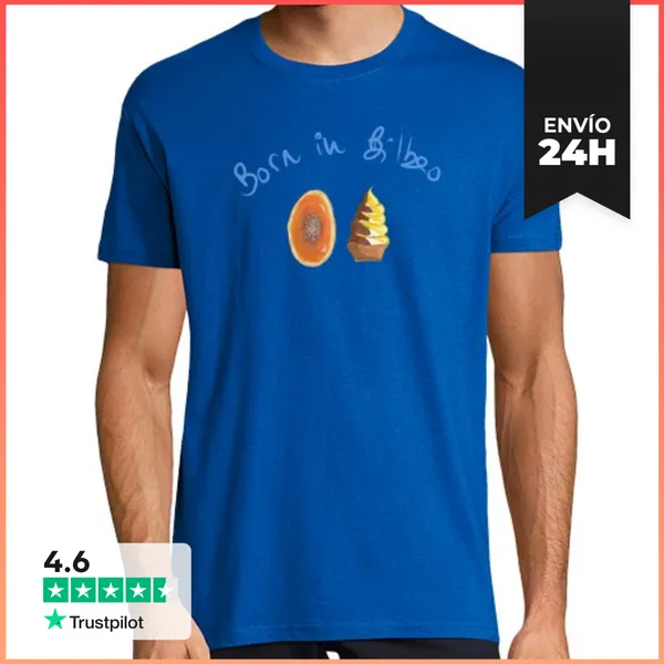 Camiseta Hombre Clásica Bollo Mantequilla Carolina Born In Bilbao