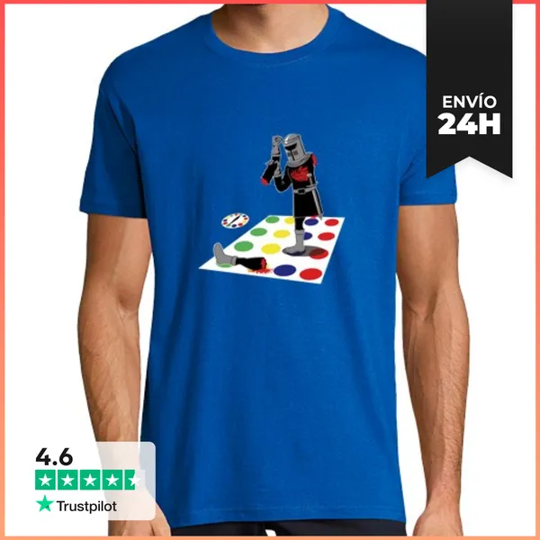 Camiseta Hombre Clásica Caballero Negro - Twister LaTostadora