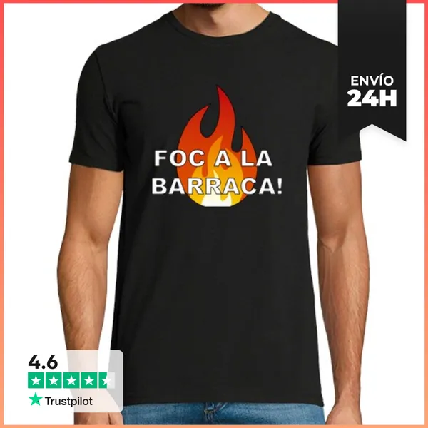 Camiseta Hombre Clásica FOC A LA BARRACA LaTostadora