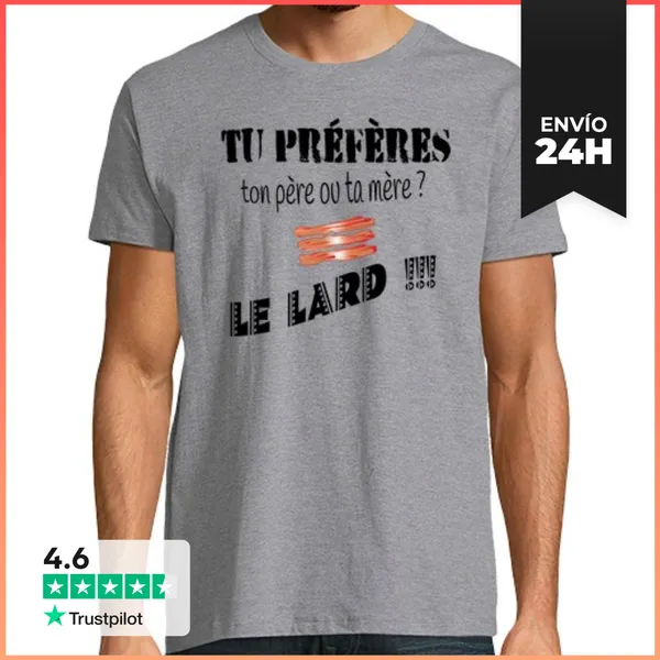 Camiseta Hombre Clásica Prefieres A Tu Padre O Tu Madre El Tocino