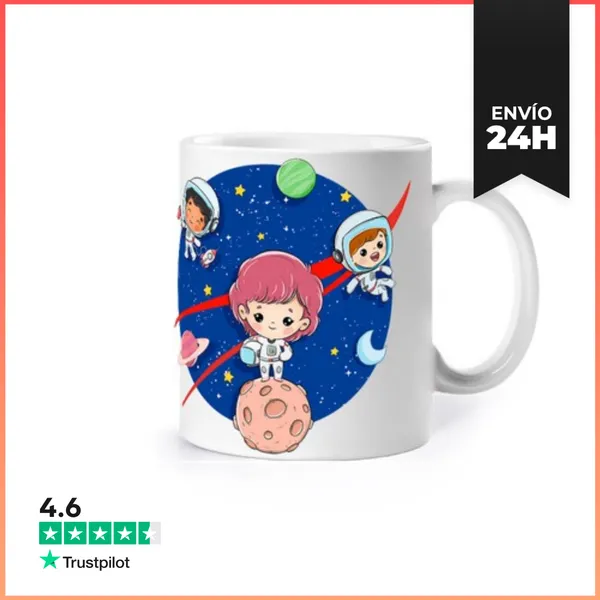 Taza Niños Explorando El Espacio LaTostadora