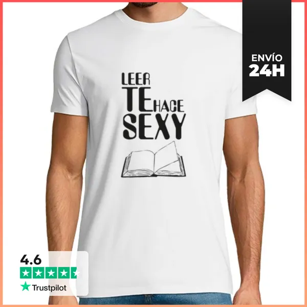 Camiseta Hombre Clásica Leer Te Hace Sexy LaTostadora