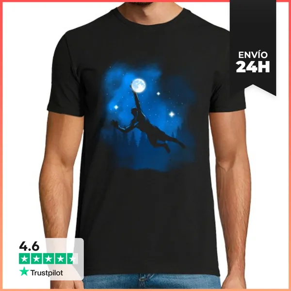 Camiseta Hombre Clásica Parando La Luna LaTostadora
