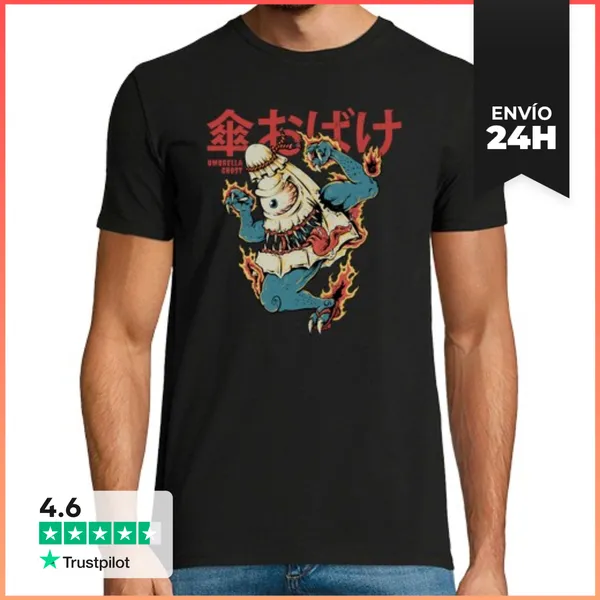 Camiseta Hombre Clásica Kasa Obake - Fantasma Del Paraguas