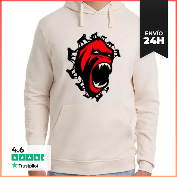Sudadera Unisex Con Capucha 12 Monos LaTostadora