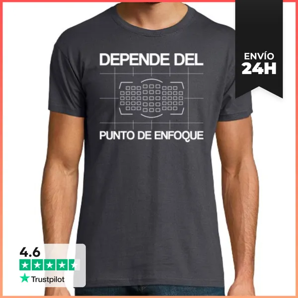 Camiseta Hombre Clásica Depende Del Punto De Enfoque LaTostadora