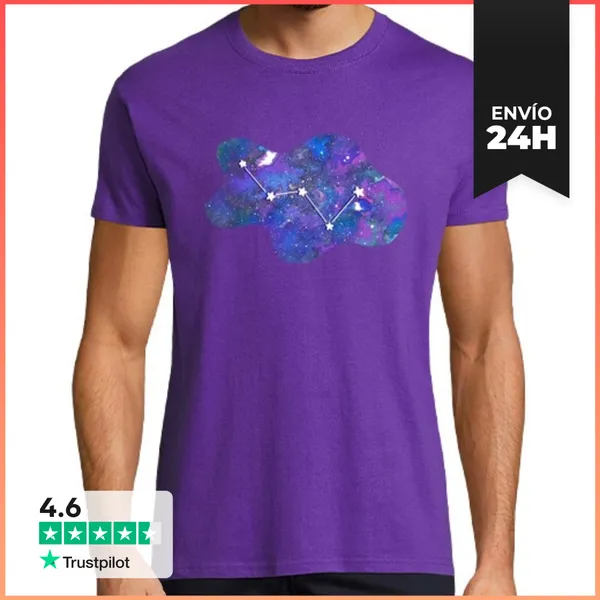 Camiseta Hombre Clásica Constelación Casiopea En Galaxia