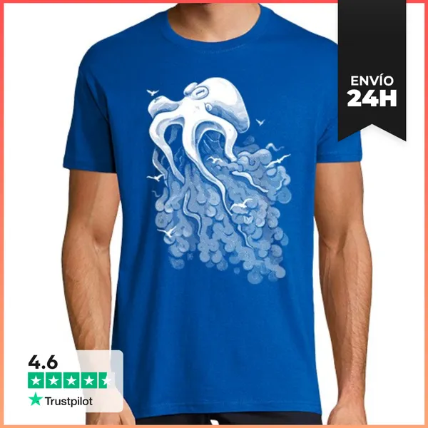 Camiseta Hombre Clásica Profunda Nube LaTostadora
