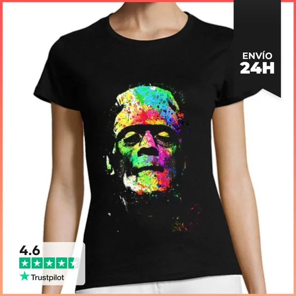 Camiseta Mujer Clásica Technicolor Frankenstein LaTostadora
