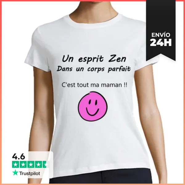 Camiseta Mujer Clásica Camiseta Humor - Un Espíritu Zen En Un