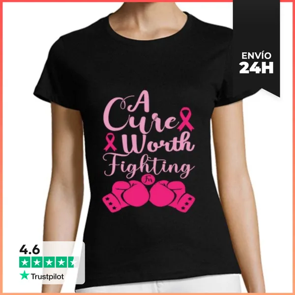 Camiseta Mujer Clásica Una Cura Que Vale La Pena Combatir El C