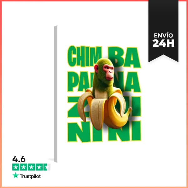 Lienzo Vertical Chimpanzini Bananini LaTostadora